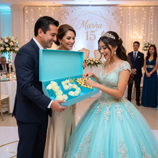Caja 15 años con rosas importadas y bombones rocher